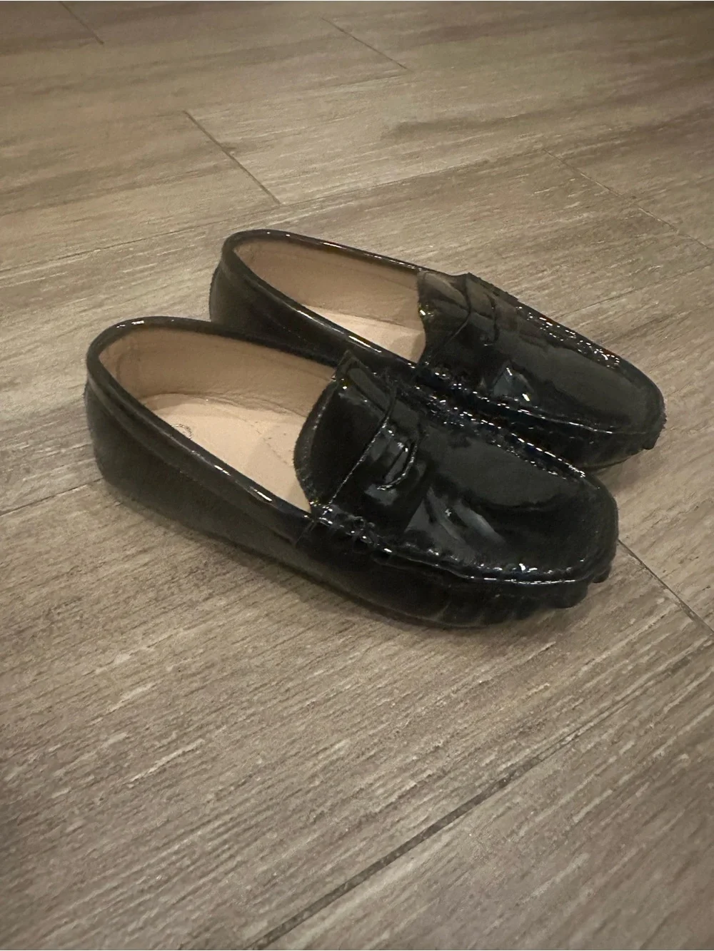 Patent Black Slip-On Loafers